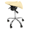 Ergonomiczny hoker siodło taboret obrotowy Spacetronik Sella (beżowy)