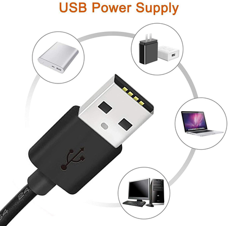 Lampa LED 9 cm pierścieniowa do telefonu z klipsem czarna USB