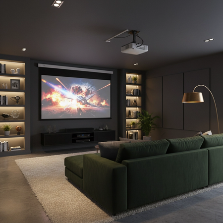 Zestaw elektryczny ekran projekcyjny 4K HD z uchwytem do projektora