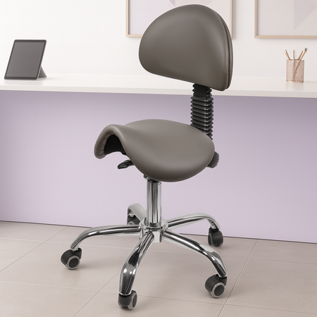 Ergonomiczny hoker regulowany SELLA szary - zdjęcie 2