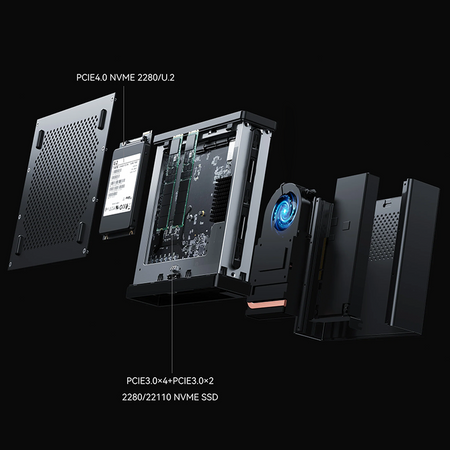 Mini PC Minisforum MS01S Workstation Intel i9 139000H, Iris Xe Grafikkarte geeignet