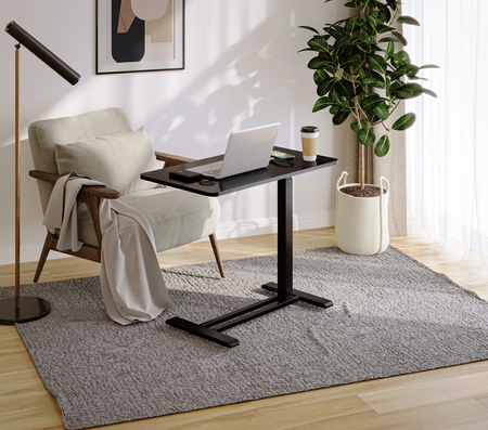 Stolik z manualną regulacją Buddy 07 czarny drewno Outlet A