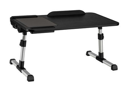 Stolik regulowany na łóżko Beddy S Czarny buk Outlet A