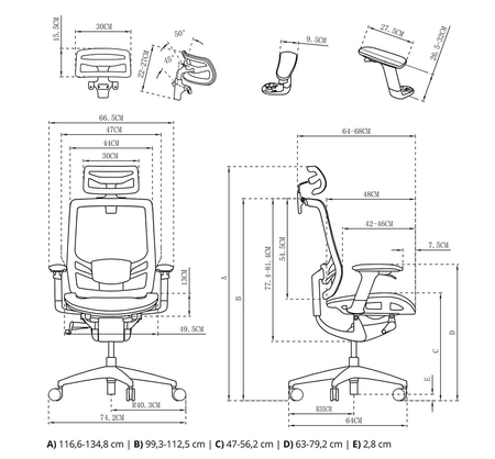 Fotel biurowy Spacetronik Mizar SPC-MIZ (czarny)