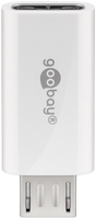 Adapter gniazdo USB-C na wtyk microUSB 2.0 do 480 Mb/s Goobay biały