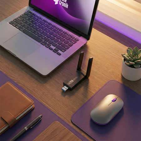 karta sieciowa na USB adapter Wi-Fi 5 Spacetronik AC1200 RT8812BU 5dbi