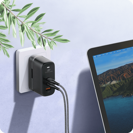 65W GaN SR101 2x USB-C, 1x PD QC Ladegerät - zdjęcie 2