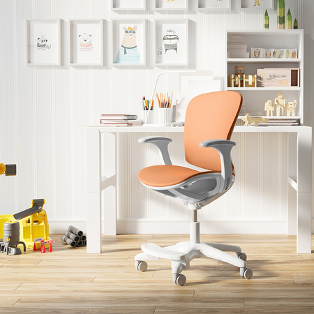 Ergonomiczne krzesło dziecięce do biurka pomarańczowe Spacetronik XD SPC-XD02O