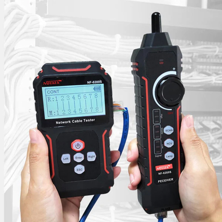 Rozbudowany tester kabli sieciowych miernik LAN Noyafa NF-8209S - zdjęcie 2