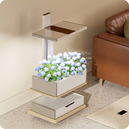 Zestaw DONICZKA  nawadniająca 10L Biała + KWIETNIK SZUFLADA LAMPA do roślin SMART GARDEN Spacetronik - zdjęcie 2