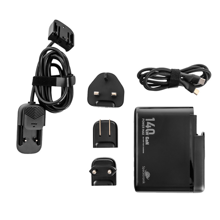 Stacja ładująca GaN 140 W Spacetronik SR103, LED, 6 portów USB (3A3C), PD+QC3.0