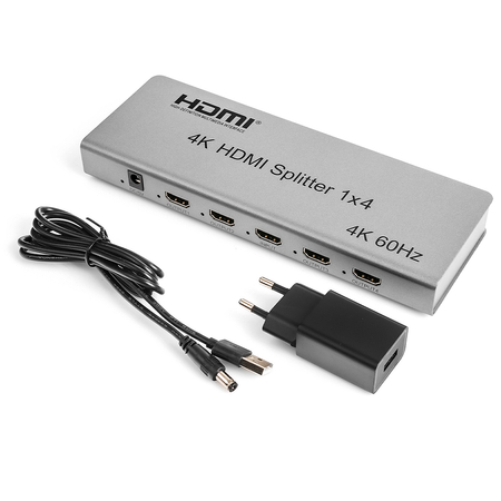 Rozgałęźnik HDMI 1x4 SPH-RS104_V46 4K 60Hz HDR EDID HDMI-CEC 1/4