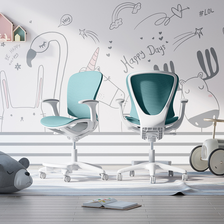 Krzesło ergonomiczne dziecięce do biurka morskie Spacetronik XD SPC-XD02S
