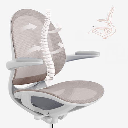 Ergonomiczne krzesło dziecięce – kremowe - Spacetronik SPC-XD03C