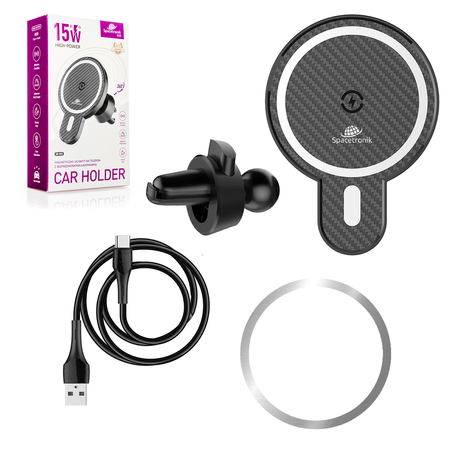 Autohalterung mit Magsafe + Ring 15W Ladegerät