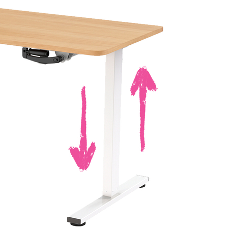 Manualne biurko Spacetronik Moris 113WL 140x60 Outlet C+