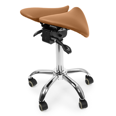 Ergonomisch verstellbarer Hocker SELLA braun