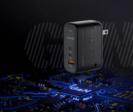Super szybka ładowarka 65W GaN LDNIO Q366 3 porty USB  