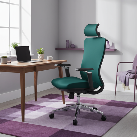 Regulowany Fotel biurowy obrotowy 5D MAURO Zielony