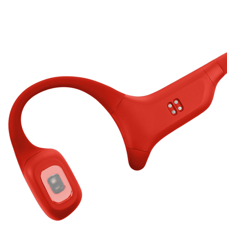 Słuchawki Kostne Wodoodporne Mojawa HaptiFit Terra Smart Sports Czerwone z monitorowaniem aktywności