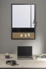 Pionowa tablica z magnesem OUTLET biała i czarna suchościeralna + korkowa 600x900 mm z uchwytem na pisaki