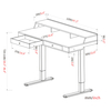 Mobile Singlel-Motor Sit-Stand Desk with Divider