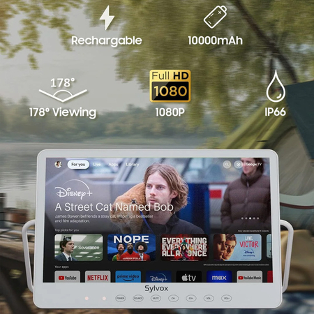 Przenośny mobilny TV bateria IP66 Smart 15.6"