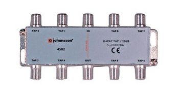 Odgałęźnik antenowy 8-krotny 5-2300 MHz Johansson 4583 25dB