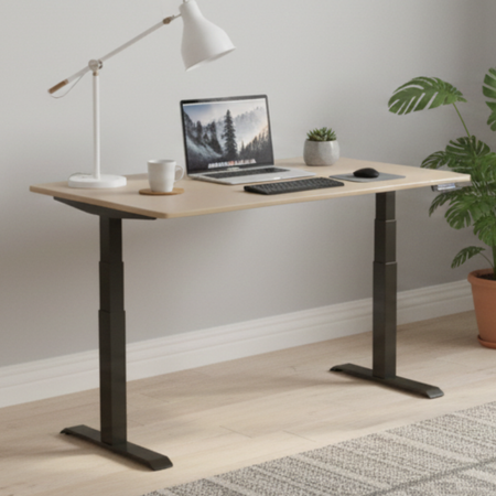 Stelaż elektryczny Spacetronik SPE-222OB + blat MDF premium złoty - zdjęcie 2