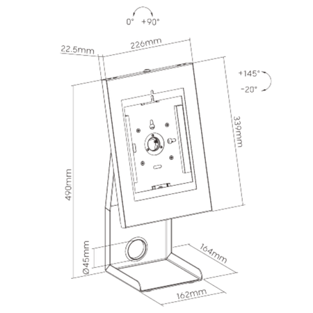 Stojak Antykradzieżowy na Tablet i Drukarkę SPP133B_S