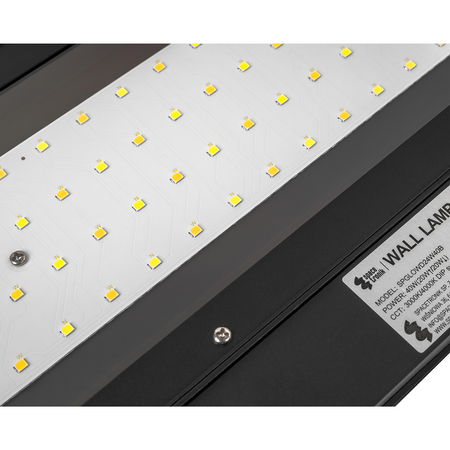 Lampa ścienna kinkiet do biura GLOW D24 40W Czarna