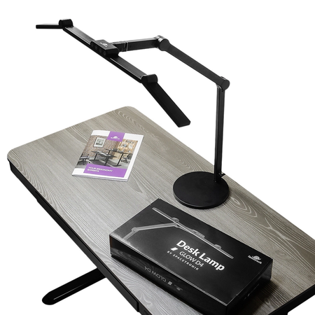 Zestaw ergonomiczny biurowy Biurko Vegard SPEO232 Fotel BARD Lampa Glow D4