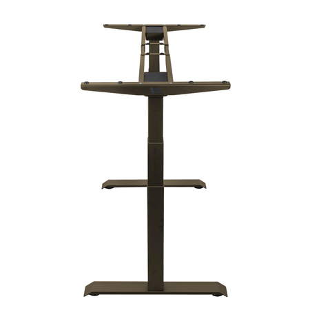 Biurko regulowane Vegard elektryczne dwusilnikowe MDF beżowo-niebieskie