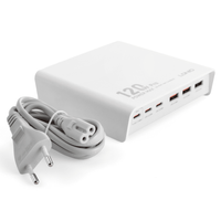 Wielofunkcyjna biała stacja ładująca 120W LDNIO Q605 6 portów USB (3 USB-C, 3 USB-A)