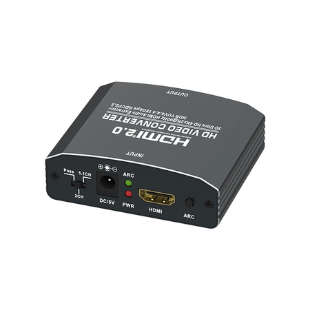 Rozgałęźnik HDMI na HDMI 2.0 + Audio 5.1 SPDIF, coaxial, AUX 4Kx2K@60Hz Spacetronik SPH-AE09