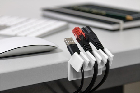 Kabelorganisator 3M selbstklebend weiß für 5 Kabel Goobay - zdjęcie 2