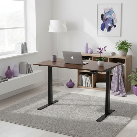 Biurko elektryczne Spacetronik SPE-152B z blatem 138×80 Orzech Ambasador - zdjęcie 2