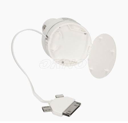 Ładowarka samochodowa USB 3w1 z zwijanym kablem ORNO OR-AE-1390