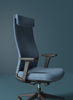 Krzesło biurowe ergonomiczne Spacetronik HAVARD-01 niebieskie
