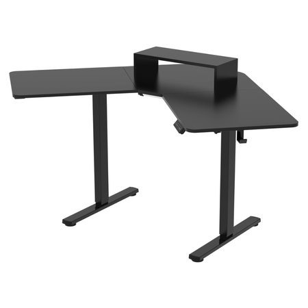 Biurko narożne regulowane SPEL112BB  Spacetronik 120x50 cm czarne - zdjęcie 2