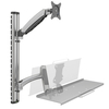 Single Monitor Wall Monitor Mount with Keyboard