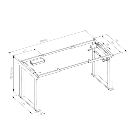 Spacetronik SPE-420B elektrischer Tischständer