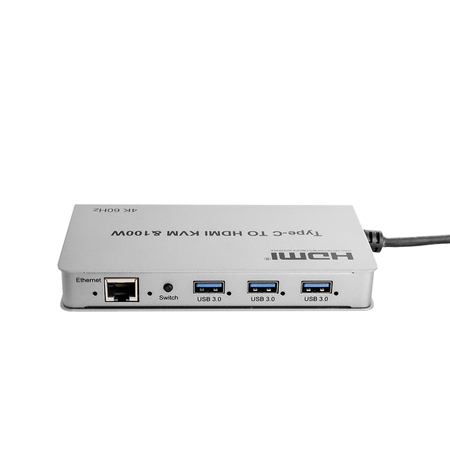 Adapter USB-C do HDMI KVM 100W 4K 60Hz Spacetronik SPU-M17