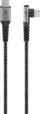 Kabel USB-C 2.0 60W KĄTOWY oplot tekstylny Goobay 2m