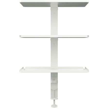 Boczny organizer do biurka na zacisk z półkami biały SPB147W