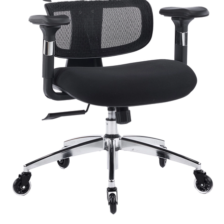 Zestaw do nowoczesnego biura: biurko elektryczne + fotel czarny