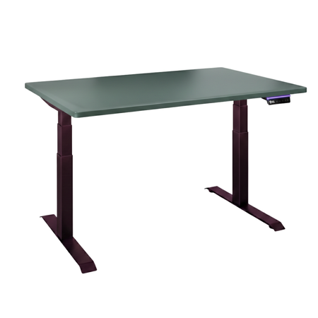 Biurko regulowane Vegard elektryczne dwusilnikowe MDF fioletowo-zielone