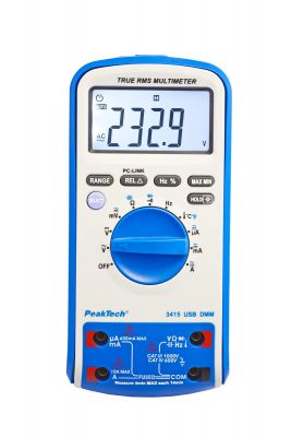 Multimetr cyfrowy z USB i pomiarem TrueRMS PeakTech 3415
