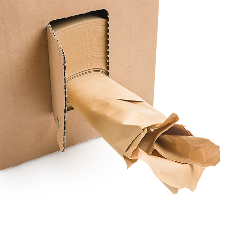 Papier pakowy makulaturowy EKO kraft, rolka z dyspenserem 8kg  38cm x 250m wypełniacz ekologiczny Bublaki BKF_B38_250 - zdjęcie 2