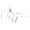 Spacetronik Schreibtisch-Rollen SPE-A03